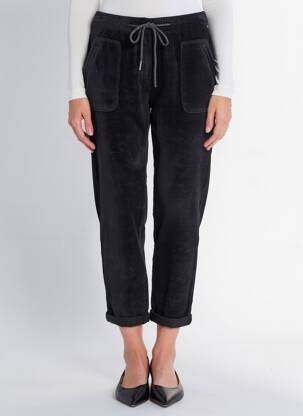 Pantalon 7/8 stretch taille normale noir C'EST BEAU LA VIE femme