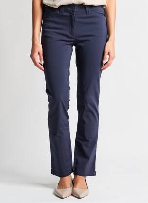 Pantalon droit stretch taille normale bleu JULIE GUERLANDE femme