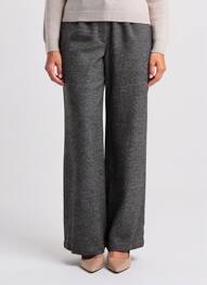 Pantalon large poches taille normale gris C'EST BEAU LA VIE femme