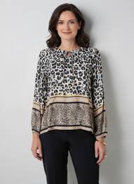 Blouse manches longues manches longues noir MERI & ESCA femme