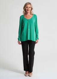 T-shirt manches longues manches longues vert MADO ET LES AUTRES femme