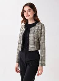 Veste chic col rond noir BATIDA femme