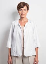 Veste chic col v gris FRANCE RIVOIRE femme