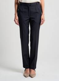 Pantalon slim taille haute taille haute bleu ANNE KELLY femme