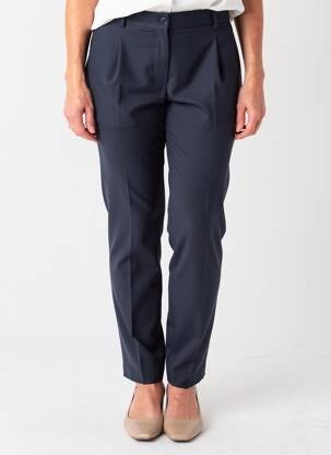 Pantalon slim taille haute taille haute bleu ANNE KELLY femme
