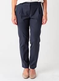 Pantalon slim taille haute taille haute bleu ANNE KELLY femme