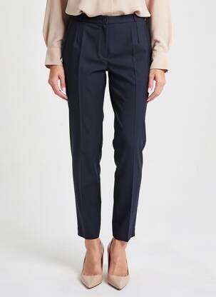 Pantalon slim taille haute taille haute bleu ANNE KELLY femme