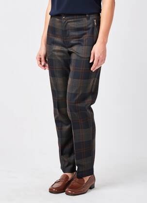 Pantalon chino fermeture zippée sous rabat boutonné taille normale bleu WALTRON femme