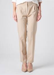 Pantalon slim taille haute taille haute beige ANNE KELLY femme