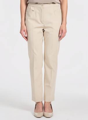 Pantalon slim taille haute taille haute beige FINNKARELIA femme