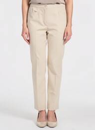 Pantalon slim taille haute taille haute beige FINNKARELIA femme