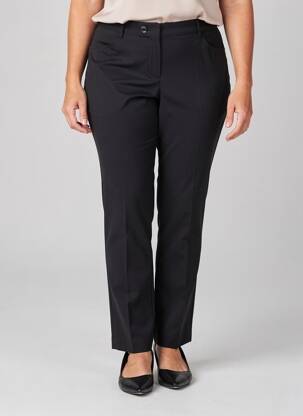 Pantalon chino fermeture zippée sous rabat boutonné taille normale noir DIAMBRE femme