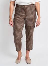 Pantalon 7/8 taille à pinces taille normale marron MADO ET LES AUTRES femme