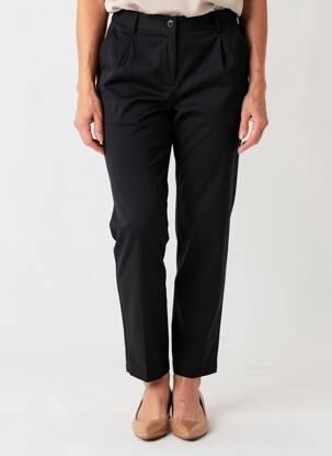 Pantalon chino fermeture zippée sous rabat boutonné taille normale noir MADO ET LES AUTRES femme