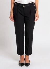 Pantalon droit stretch taille normale noir CREAM femme