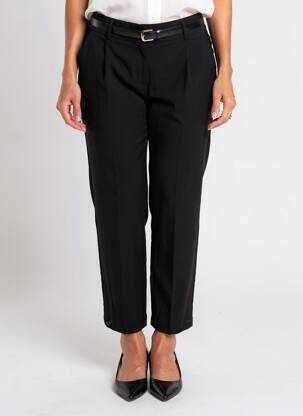 Pantalon droit stretch taille normale noir CREAM femme
