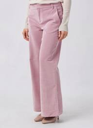 Pantalon flare taille élastique rose CREAM femme