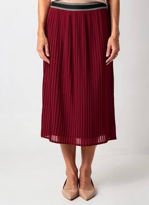 Jupe longue coupe droite rouge JULIE GUERLANDE femme