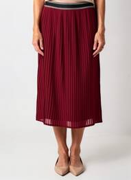 Jupe longue coupe droite rouge JULIE GUERLANDE femme