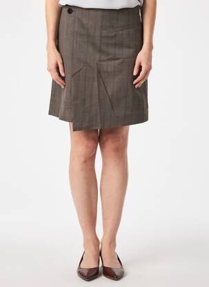 Jupe courte coupe droite gris KAFFE femme