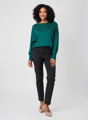 Pull col bateau manches longues vert KING LOUIE femme