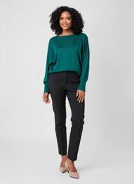 Pull maille ajourée manches longues vert KING LOUIE femme