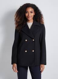Manteau court poches sans capuche noir FREEMAN T.PORTER femme