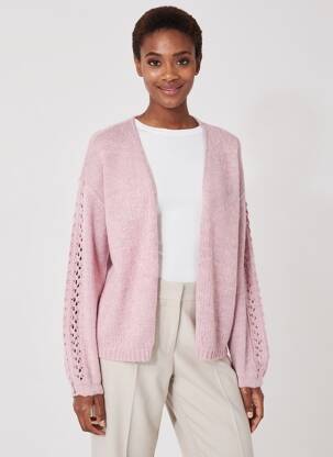 Gilet manches longues stretch rose CREAM femme