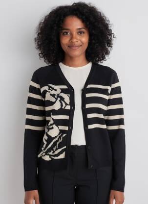 Gilet manches longues stretch noir CREAM femme
