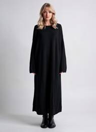 Robe pull stretch manches longues noir GOBI femme