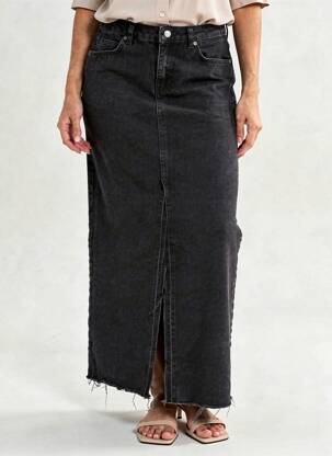 Jupe longue taille haute noir NA-KD femme