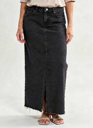 Jupe longue coupe droite noir NA-KD femme