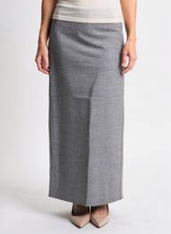 Jupe longue fermeture zippée au dos gris ZARA femme