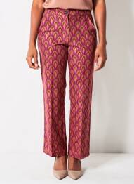 Pantalon droit stretch taille normale violet STUDIO 66 femme