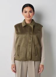 Gilet sans manche poches vert C'EST BEAU LA VIE femme