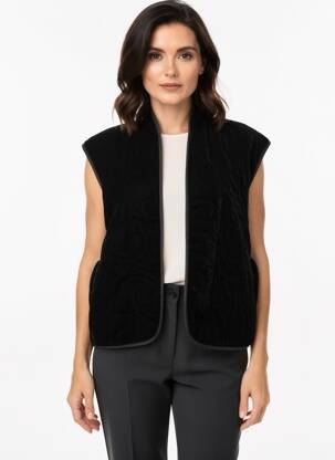 Gilet sans manche poches noir C'EST BEAU LA VIE femme