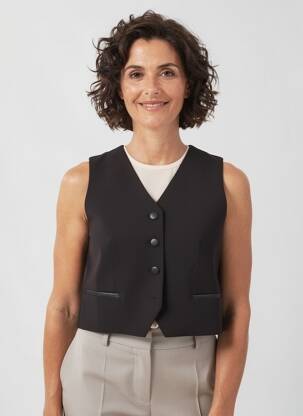 Gilet sans manche doublure noir JULIE GUERLANDE femme