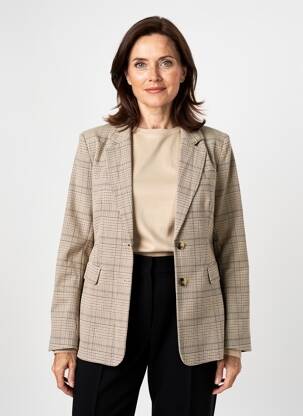 Blazer poignets boutonnés marron JULIE GUERLANDE femme