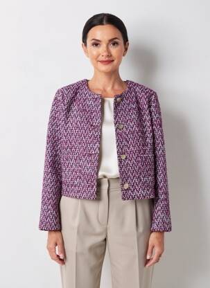 Veste chic poches violet C'EST BEAU LA VIE femme