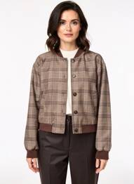 Veste casual col rond marron C'EST BEAU LA VIE femme