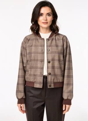 Veste casual col rond marron C'EST BEAU LA VIE femme