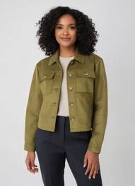 Veste casual tissage suedine vert C'EST BEAU LA VIE femme