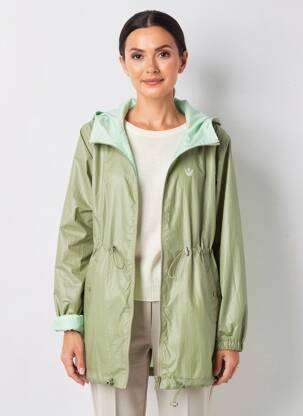 Imperméable finition intérieure doublure satiné a capuche vert C'EST BEAU LA VIE femme