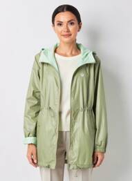 Imperméable finition intérieure doublure satiné a capuche vert C'EST BEAU LA VIE femme