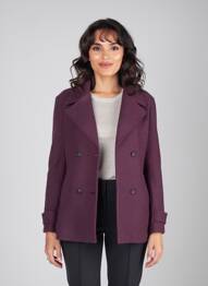 Manteau court coupe droite sans capuche violet C'EST BEAU LA VIE femme