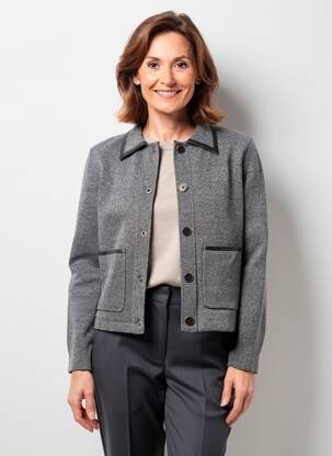 Veste casual coupe droite gris JULIE GUERLANDE femme