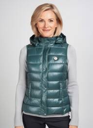 Doudoune finition intérieure doublée a capuche vert JULIE GUERLANDE femme