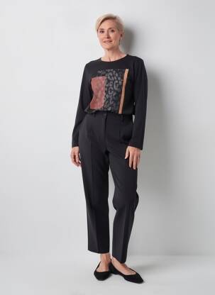 T-shirt manches longues manches longues noir JULIE GUERLANDE femme