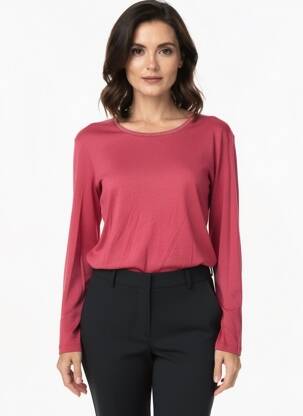 T-shirt manches longues manches longues rose C'EST BEAU LA VIE femme