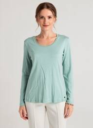 T-shirt manches longues manches longues vert C'EST BEAU LA VIE femme